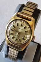 AERO AUTOMATIC Swiss Made Vergoldet Elegante Damenuhr