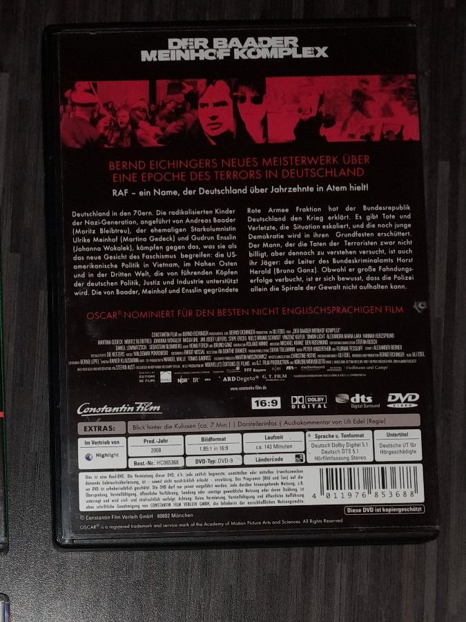 Tutti i DVDs: Der Baader Meinhof Komplex DVD – Usato da Steffisburg venduto da FutureOne 1