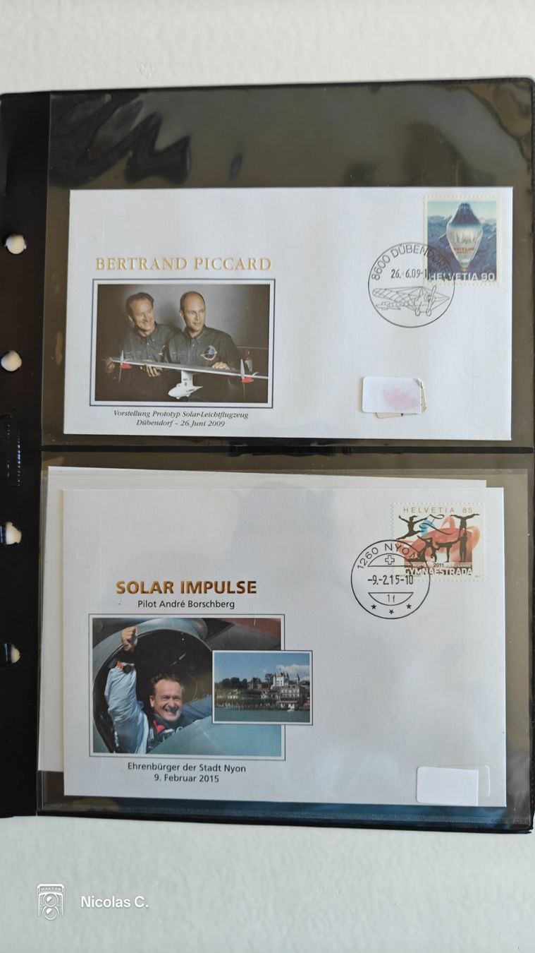 Tutti i francobolli: collection timbres Solar Impulse – Usato da Thônex venduto da Jan-Nemar 9