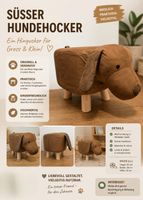 🐶 Süsser Hundehocker / Sitzhocker – ein echter Hingucker!