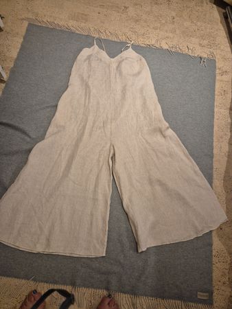 Damens Jumpsuit Alexandre Laurent Leinen beige Grösse M/L, 