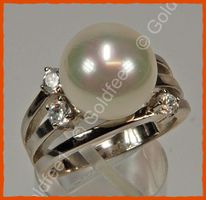Ring South Sea - Muschelkernperlen 925 Silber