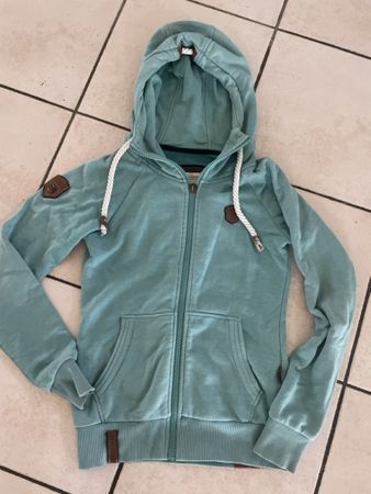 Naketano Hoody Jacke Reissverschluss Gr. XS türkis