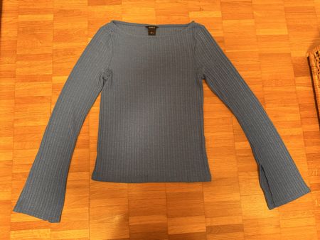 LÄSSIGES Strickoberteil in Blau von Lindex, Grösse S! 