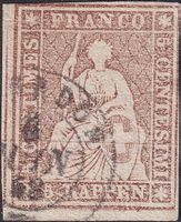 22Da (23B3.III) hellbarun von YVERDON, Kat: 320.-