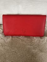Red real Leather Wallet, NEW