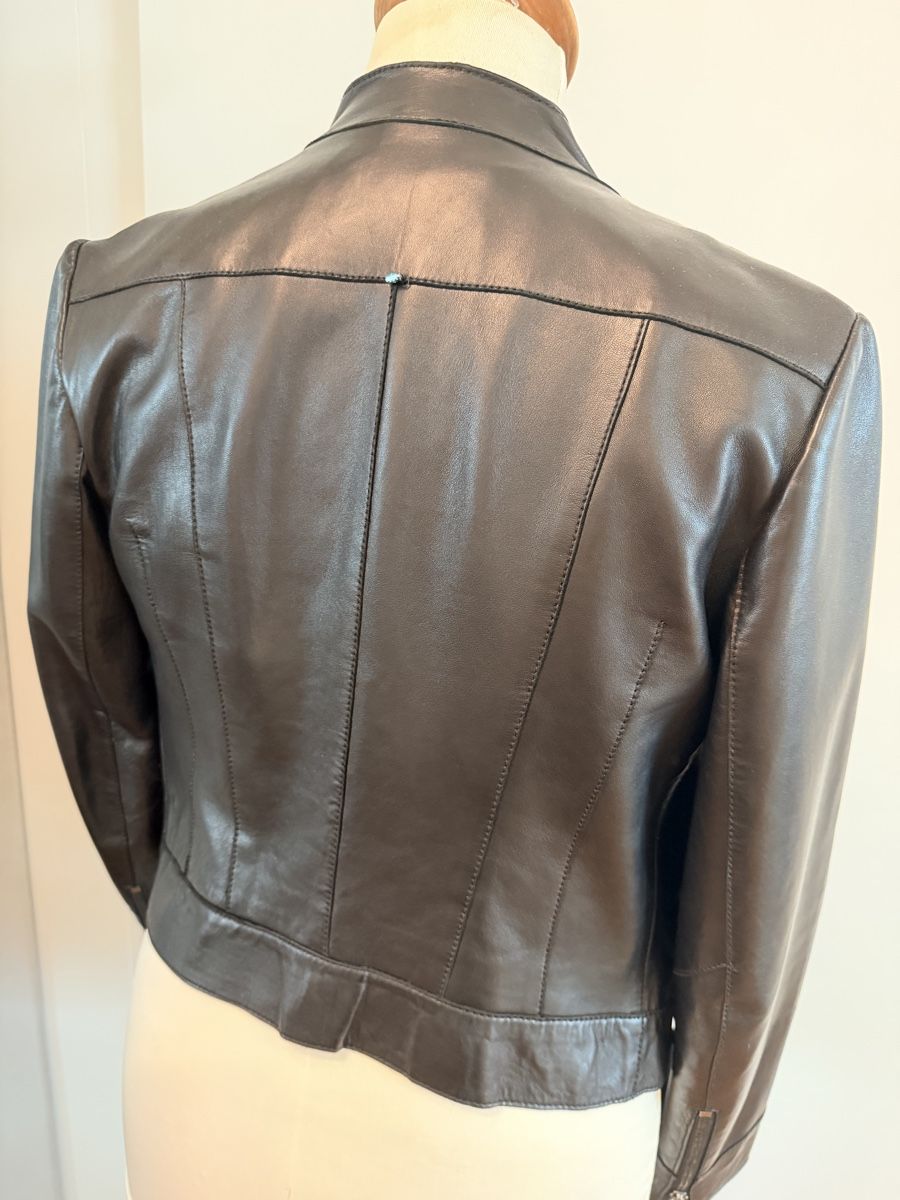 Sportmax Jacken: Sportmax Code Leather Jacket Black Size M Good Condition – Neu (gemäss Beschreibung) aus Baden von apputora 3