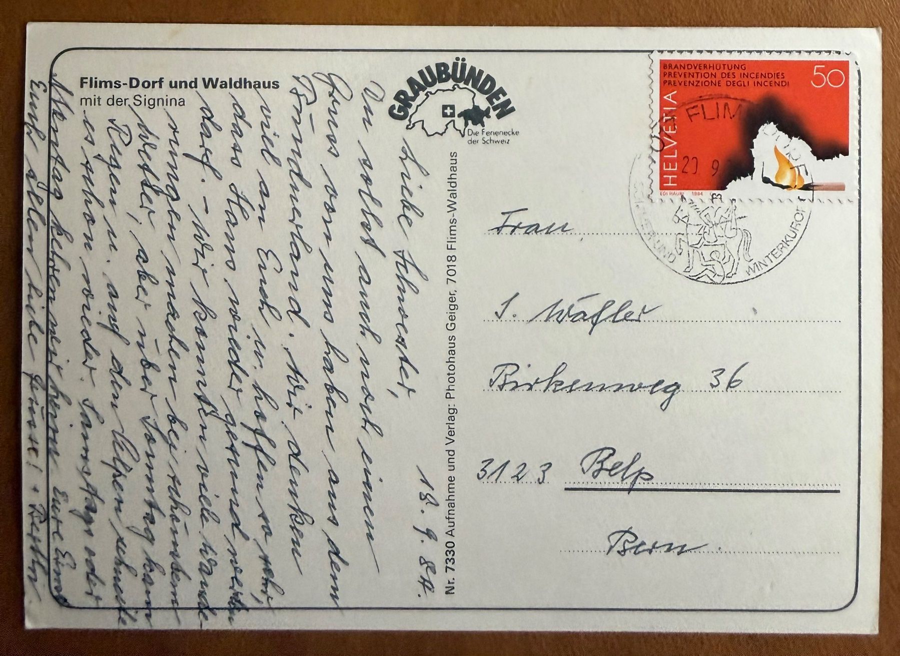 Cartoline postali: Flims - Waldhaus - Panorama  AK – Usato da Lutry venduto da Ediego 1