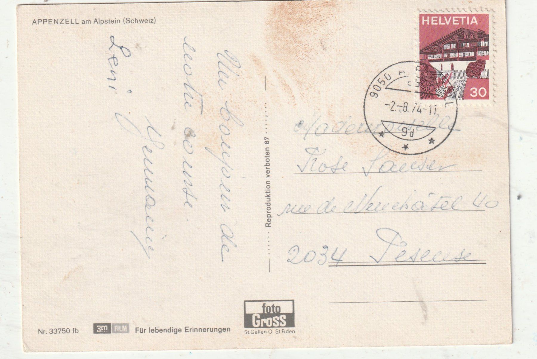 Cartoline postali: Appenzell MBK – Usato da Lumbrein venduto da made02 1