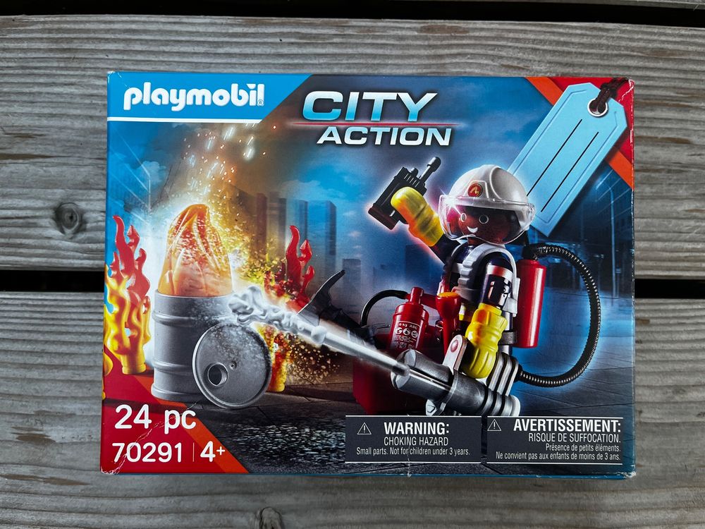 PLAYMOBIL Feuerwehr-Spielset Für Kinder Ab 4 Jahren – Mit Löschschaum-Spritze & Geschenkverpackung