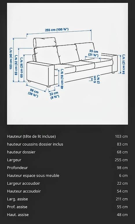 Sofas: Canapé IKEA Vimle 3 places  – D'occasion à Genève par scaros 2