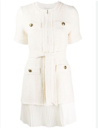Sandro Kleid Tweed mit Plissees