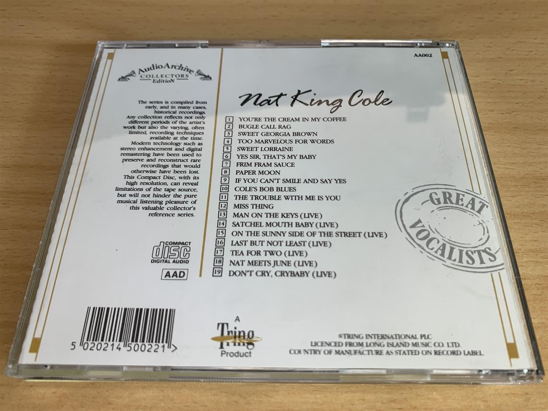 CD: Nat King Cole – 19 Reflective Recordings – Usato da Rikon im Tösstal venduto da Alpenmutz 1