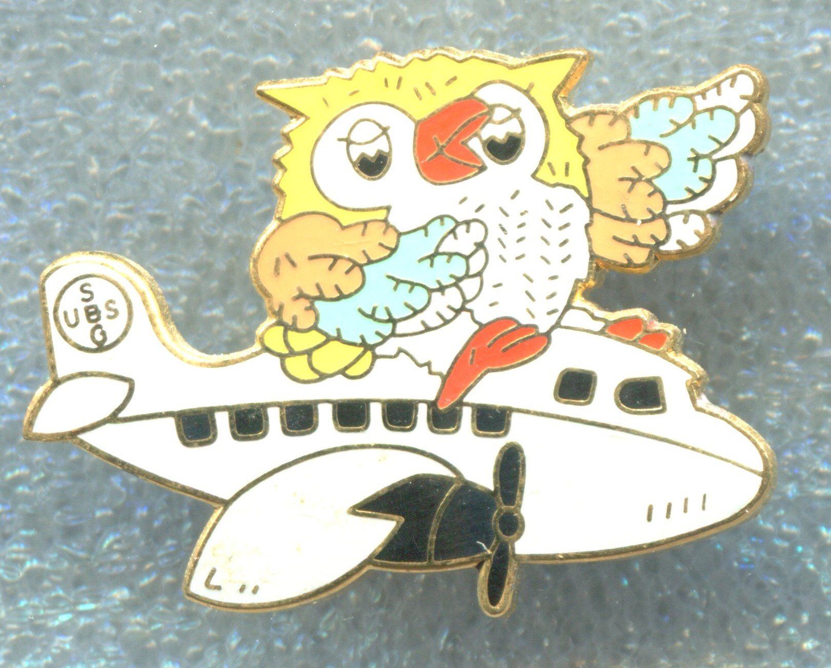 UBS Plaquettes & Badges: UBS  Eule mit Flugzeug – D'occasion à Winterthur par Sammleroase