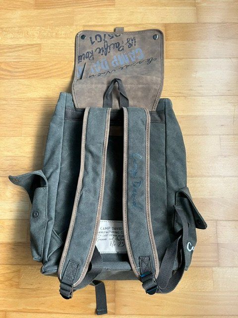 Zaini: Camp David Rucksack khaki Canvas neu! – Nuovo (secondo la descrizione) da Neuenegg venduto da Medusa38 3