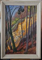 Peter Fels – Paysage forestier – huile sur toile –  60 × 80