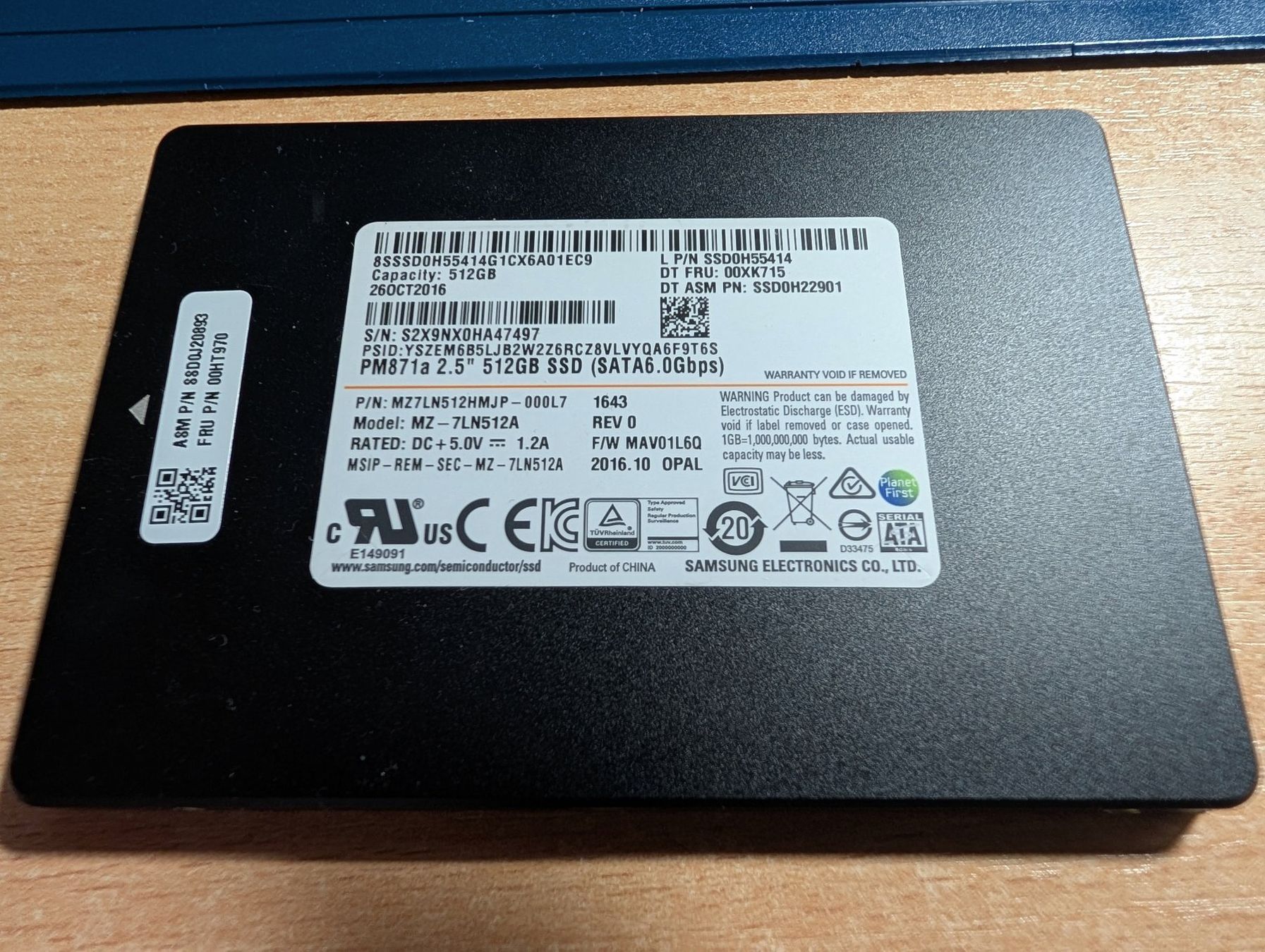 Samsung Harddisks: Samsung SSD 512 GB SATA 6.0 GBpS – Gebraucht aus Stans von Magas