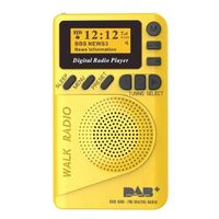 Mini DAB+ Taschenradio in Gelb