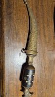 Orientalischer Dolch mit Scheide Messing verziert 