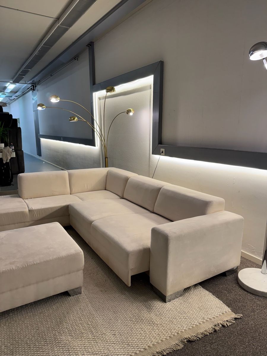 Divani: Ecksofa in Creme-Beige mit Schlaffunktion – Usato da Fehraltorf venduto da Sofalab.swiss 1