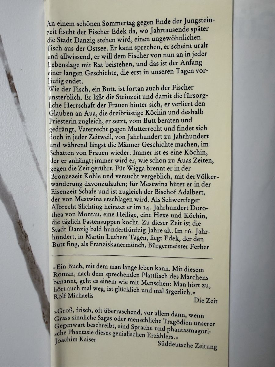 Livres: Günte Grass: Der Butt. Roman – D'occasion à Winterthur par romaroma 1