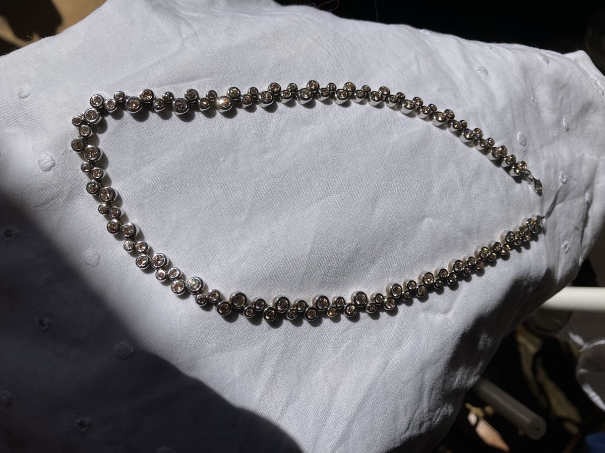 Catenine: Halskette 925 Silber  mit Zirkonia – Usato da Bassersdorf venduto da groovygremlin 1