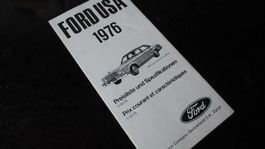 Ford USA Preisliste 1.12.1976