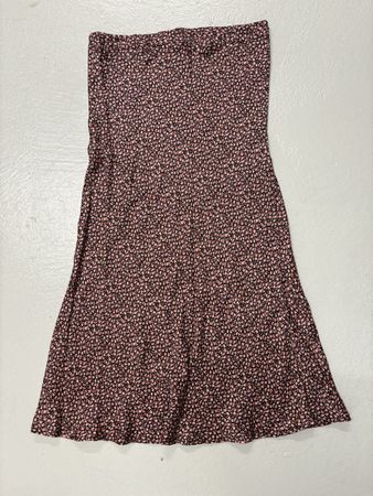SET Seidenrock Gr. 34 Blumenmuster Slip rosa schwarz