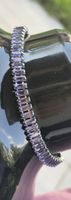 Bracciale con pietre viola taglio baguette nuovo