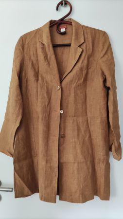 Tunique veste Cyrillus caramel en lin