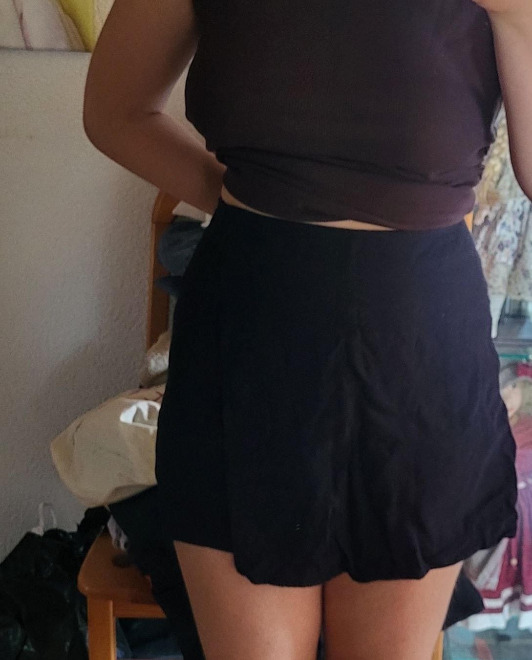 Promod Pantaloni: Skort noir effet croisé – Usato da Montcherand venduto da mam_6ctf 2