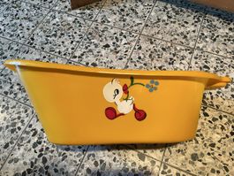 Gelbe Babybadewanne, gebraucht, mit süssem Motiv!💛👶 (50)