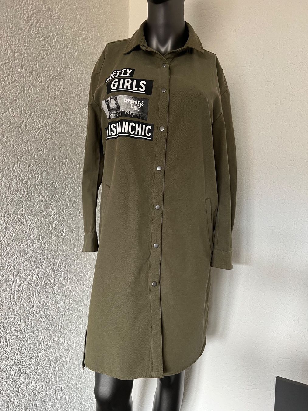 Vestiti: Hemdblusen Kleid Olivgrün Gr M – Usato da Frenkendorf venduto da Style365