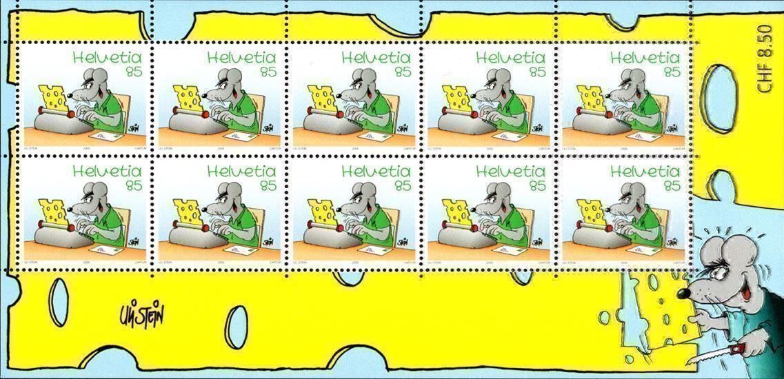 Tutti i francobolli: Comics- Uli Stein - Maus an Schreibmaschine** 2004 – Nuovo (secondo la descrizione) da Dottikon venduto da haeusibuh5