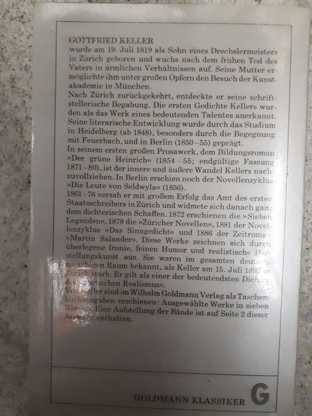 Libri: Der grüne Heinrich Ein Entwicklungsroman – Usato da Basel venduto da Alacant 2