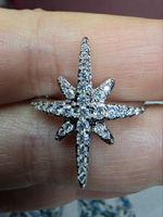 Bague argent avec diamants de moissanite GRA