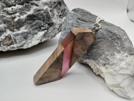 Epoxy & Nussbaumholz (Dunkel) Anhänger