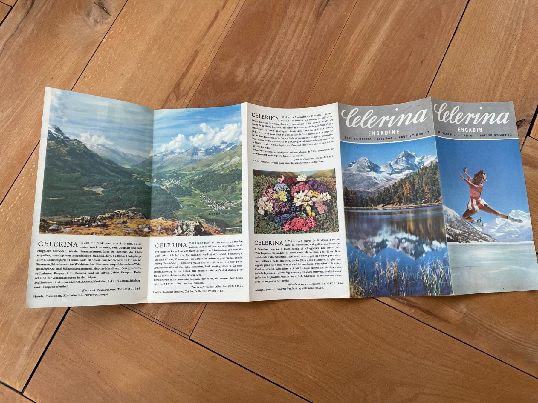 Documenti: Celerina bei St. Moritz Engadin Prospekt 1955, Vintage – Usato da Thal venduto da Danny82 2
