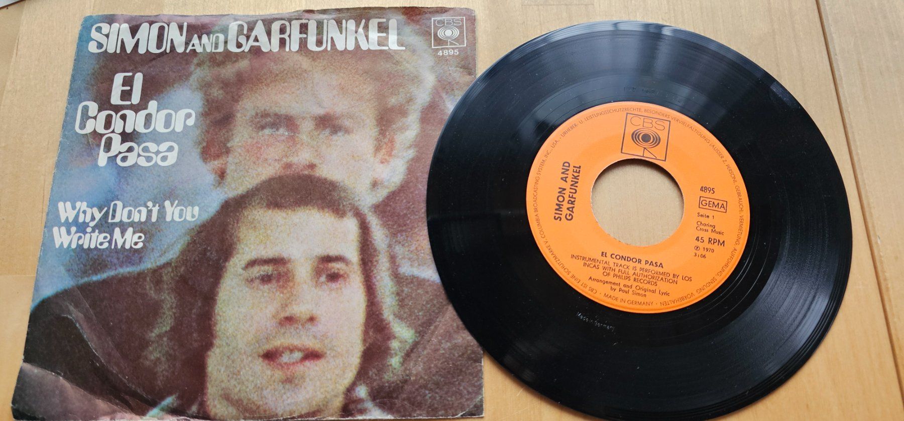 Dischi in vinile: SIMON AND GARFUNKEL- El Condor Pasa/ Vinyl Single – Usato da Geuensee venduto da JeMaUrPe