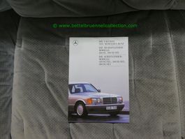 Mercedes-Benz S-Klasse W126 1988/08 Prospekt deutsch