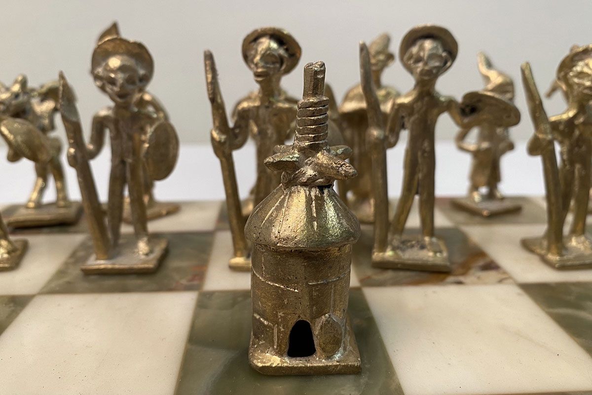Giochi: Altes Afrikanisches Schach Spiel Bronze Messing – Usato da Ballwil venduto da ClassicGallery 2