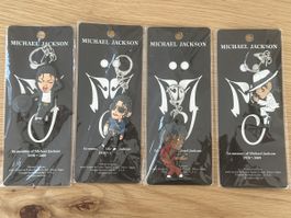 4 Michael Jackson Schlüsselanhänger aus Gummi NEU in OVP RAR