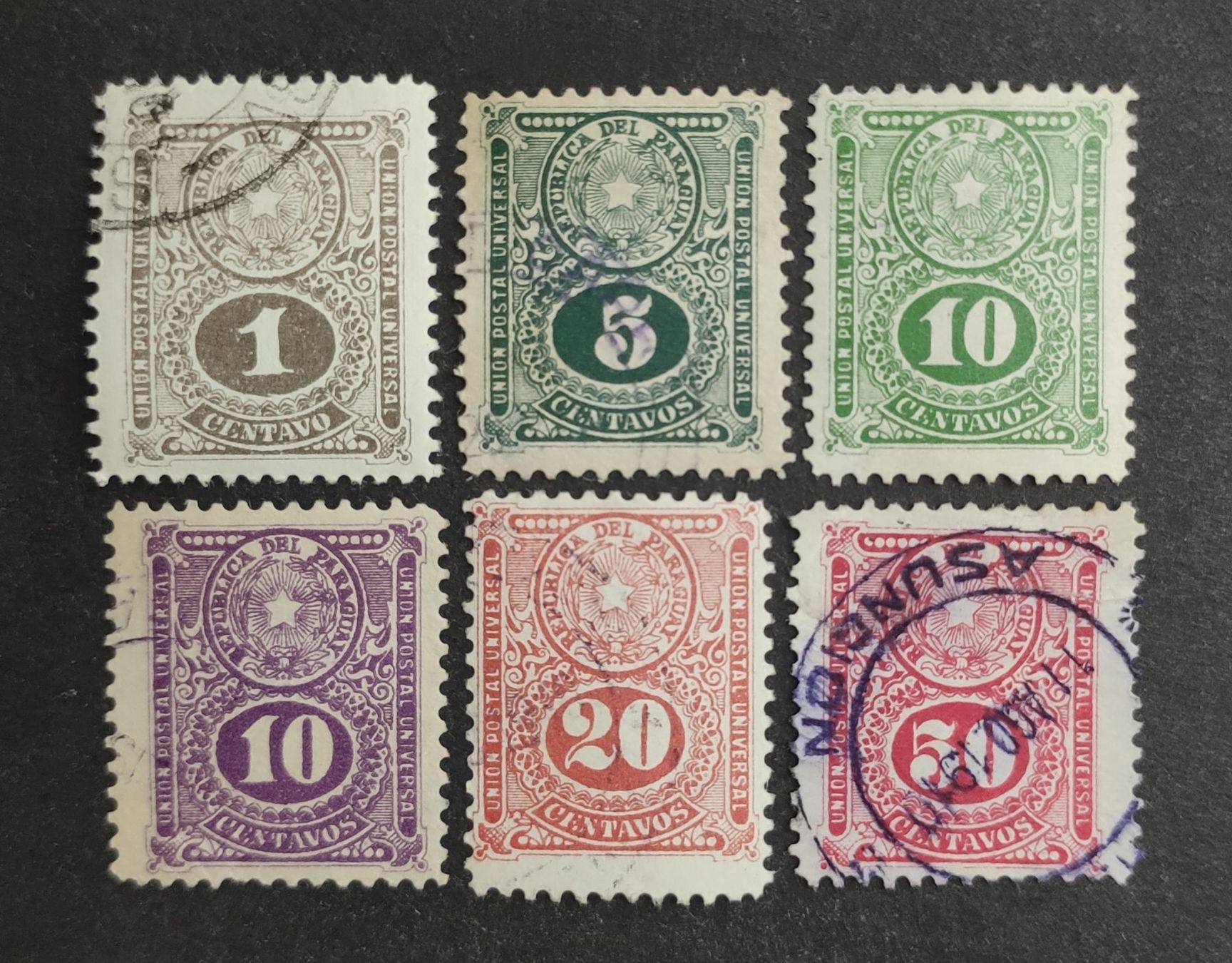 Tutti i francobolli: Paraguay 1910-21, gestempelte – Usato da Wil SG venduto da Zazal