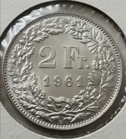 2 Franken 1961 stgl Silber