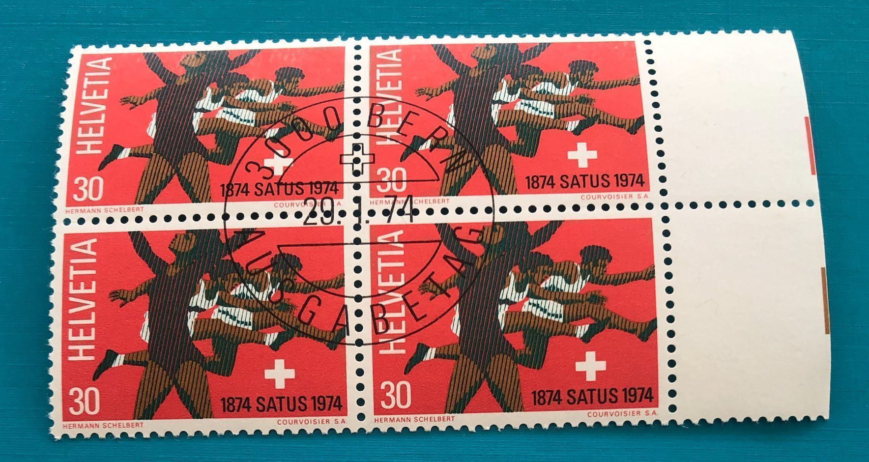 Tutti i francobolli: 4 er Block Nr.549 mit Vollstempel Bern – Usato da Aarau venduto da Billa007