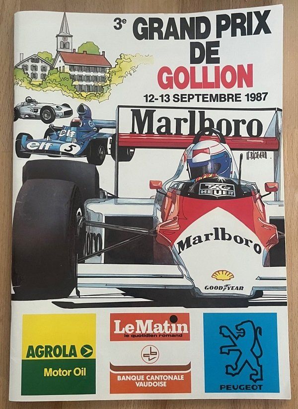 Autografi: Programmheft GP de Gollion 1987 Autogramm Fangio Regazzoni – Usato da Solothurn venduto da F1shop1 1