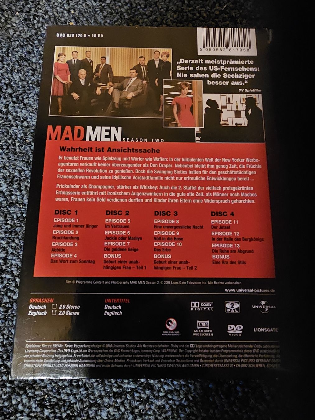 Alle DVDs: Mad Men Staffel 2 DVD – Gebraucht aus Ruswil von jan_bxl5 1