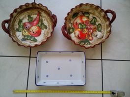Früchte-Gemüseschalen, 3er Set, 1960er-1970er Jahre