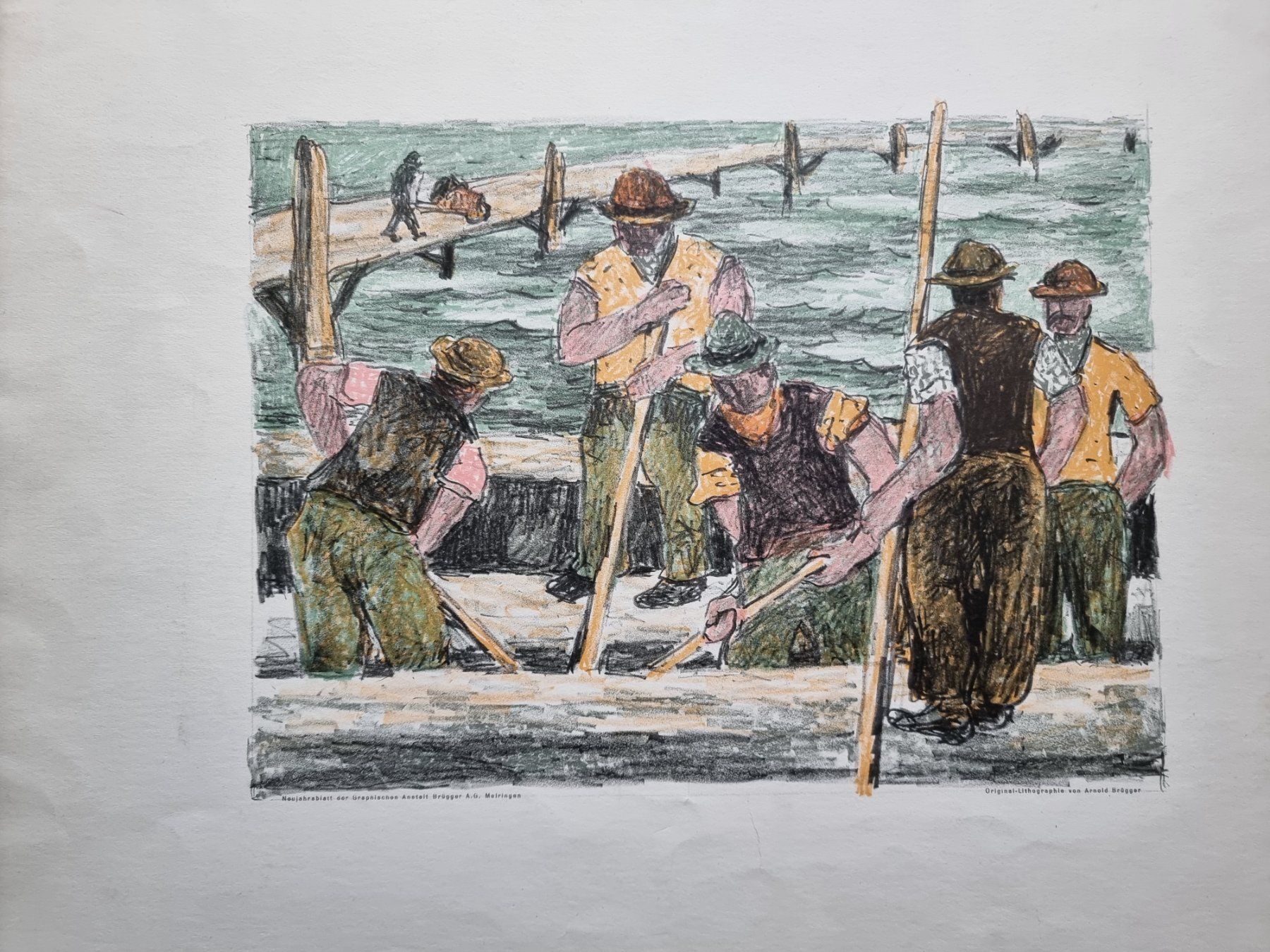 Grafica & Litografie: ARNOLD BRÜGGER LITHOGRAPHIE SIGNIERT – Usato da Gersau venduto da grafik-kunst