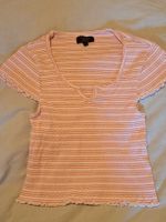 Manor Woman T-Shirt gestreift rosa weiss Grösse S gebraucht